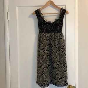 Anna Sui anthropologie babydoll silk dress